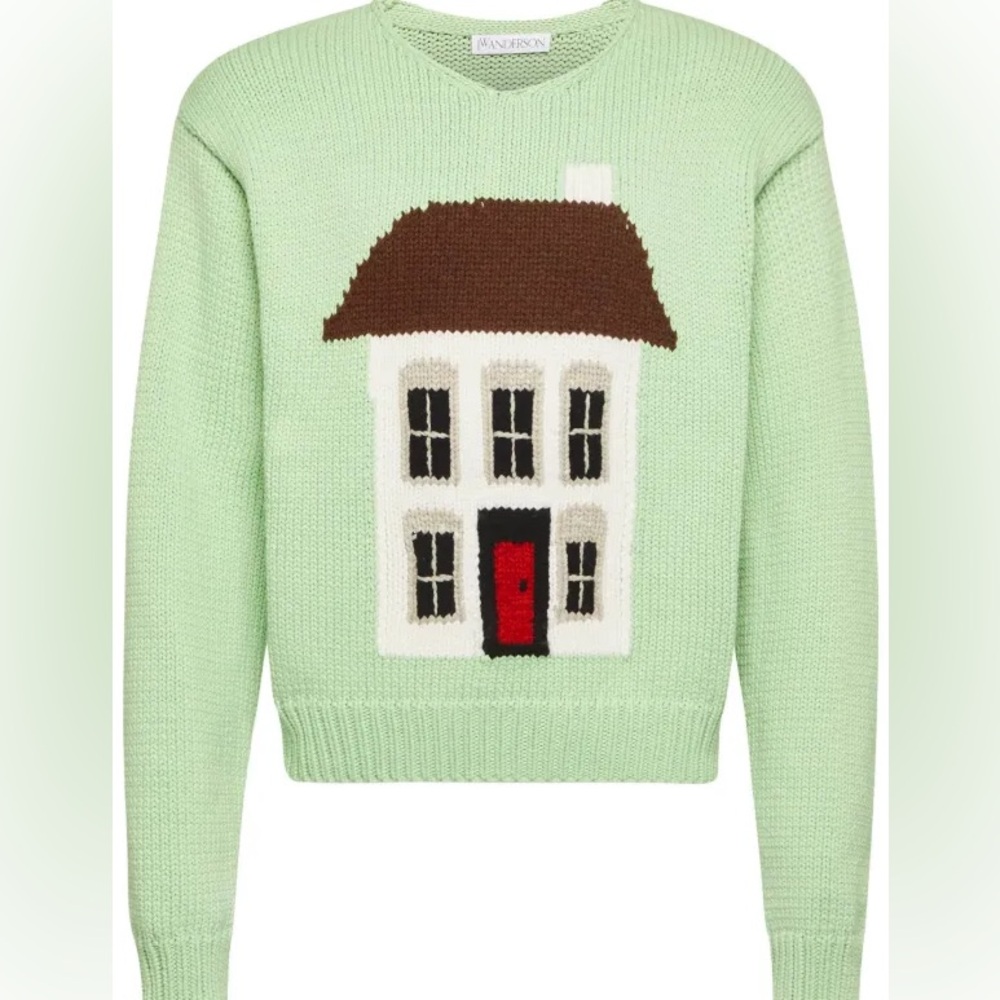 JW ANDERSON Light Green Knit Sweater